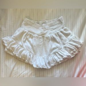 Aeropostale Cream Lace-Trim Flippy Mini Skort